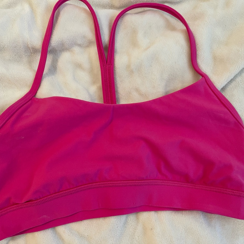 Lululemon Flow Y bra in Sonic Pink
